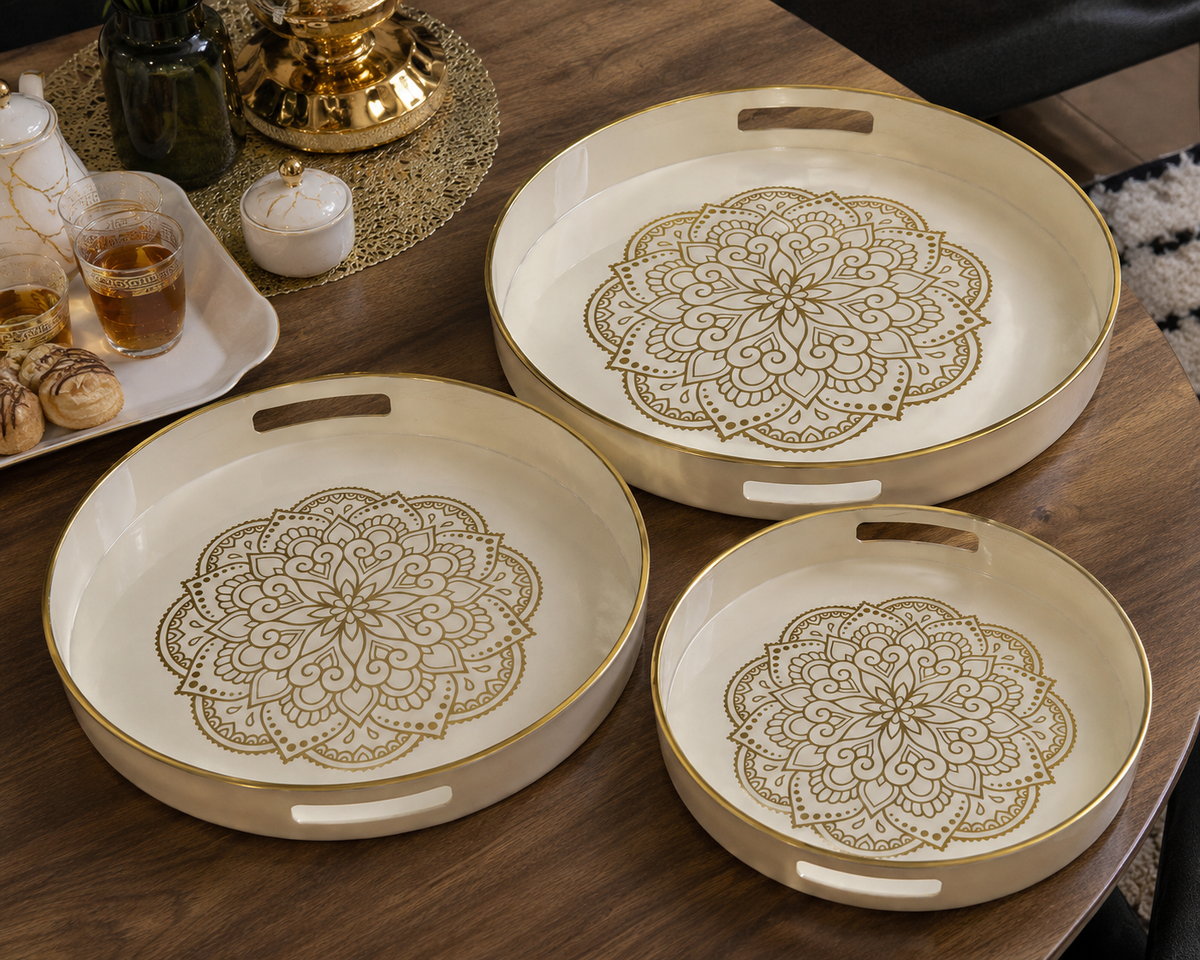Lot de 3 plateaux – 30 / 36 / 40 cm